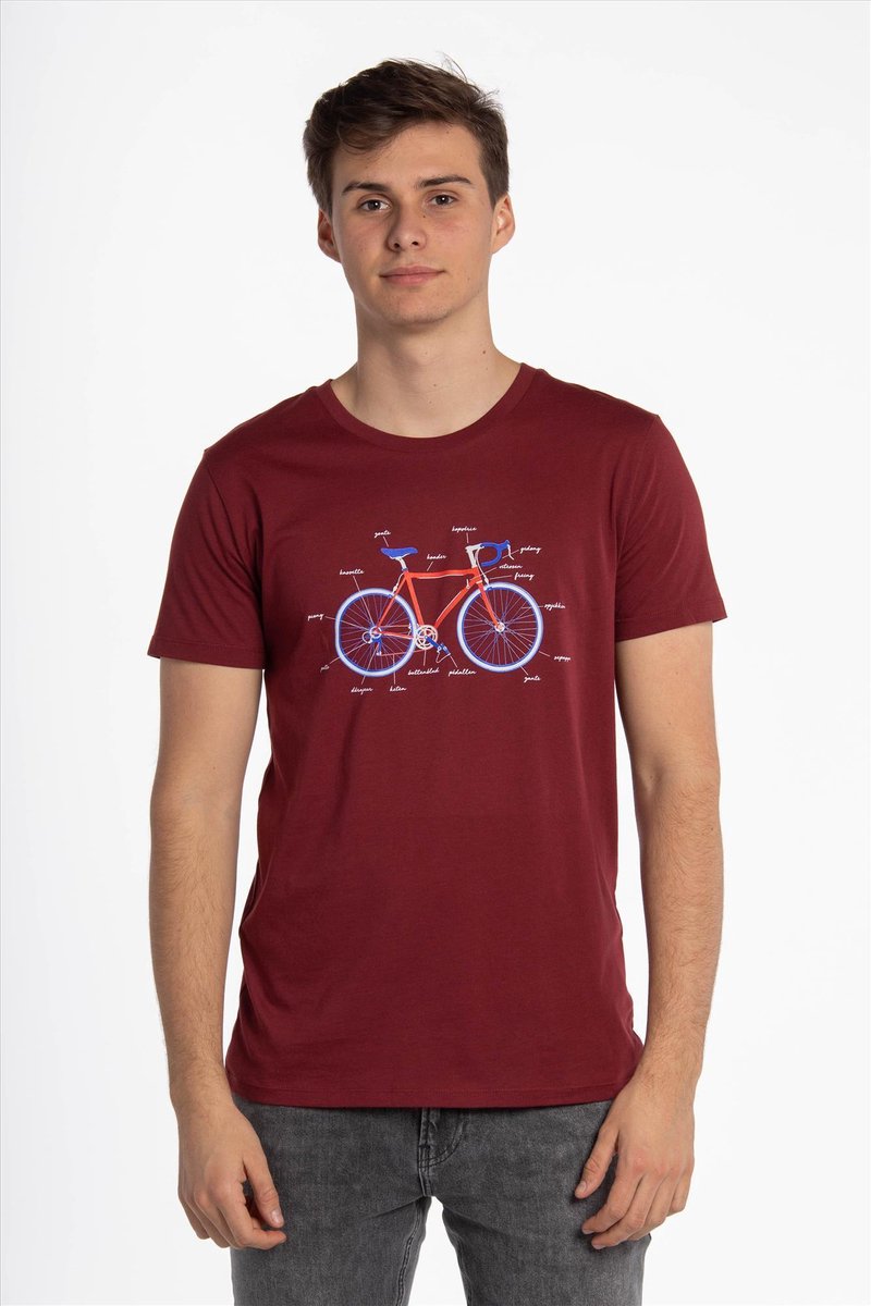 Brooklyn Intwiel Bordeaux Fiets | Velo T-shirt Wielrennen | Koers | Grappig | Cadeau - Maat L